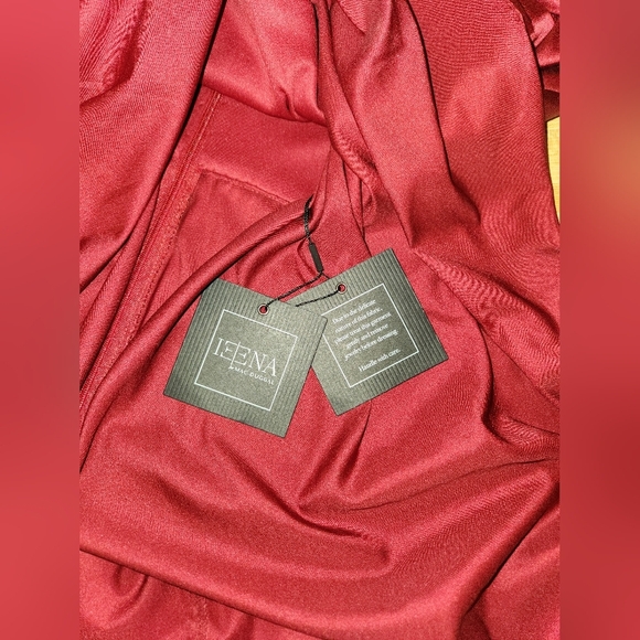 NWT IEENA for MAC DUGGAL One Shoulder Dress, color Dark Red, size 2 - Picture 9 of 13